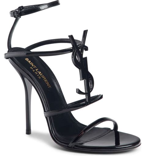 ysl flip flops|ysl black strappy heels.